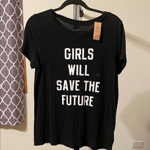 American Eagle Outfitters Black Statement Tee